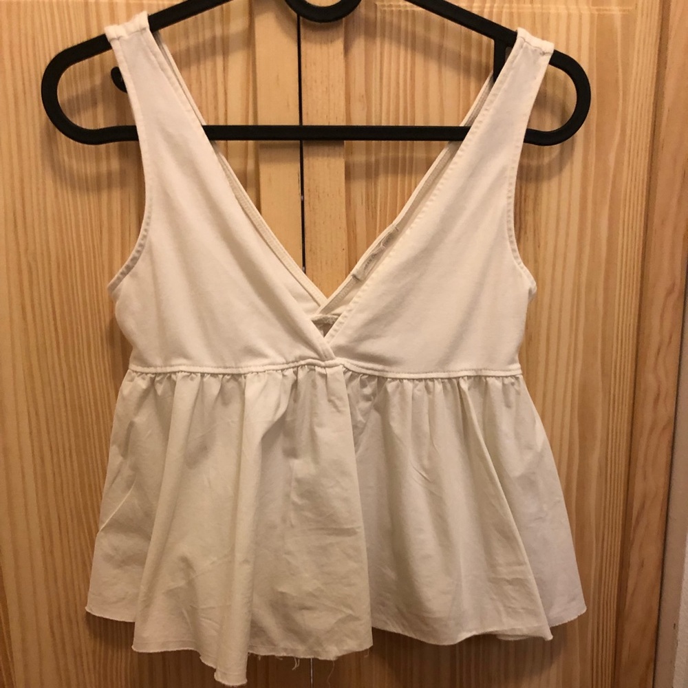 Urban Outfitters white peplum tank top